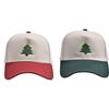 Breathable Baseball Cap With Festival Christmas Tree Embroidery Adjustable Snapbacks Hat for Adult Unisex Party Headwear