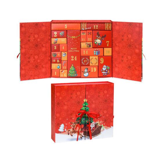 Christmas Advent Calendar 2025 24 Days Christmas Countdown Calendar with 24 Empty Boxes DIY Refillable Gift Boxes for Boys Girls Teens Adults