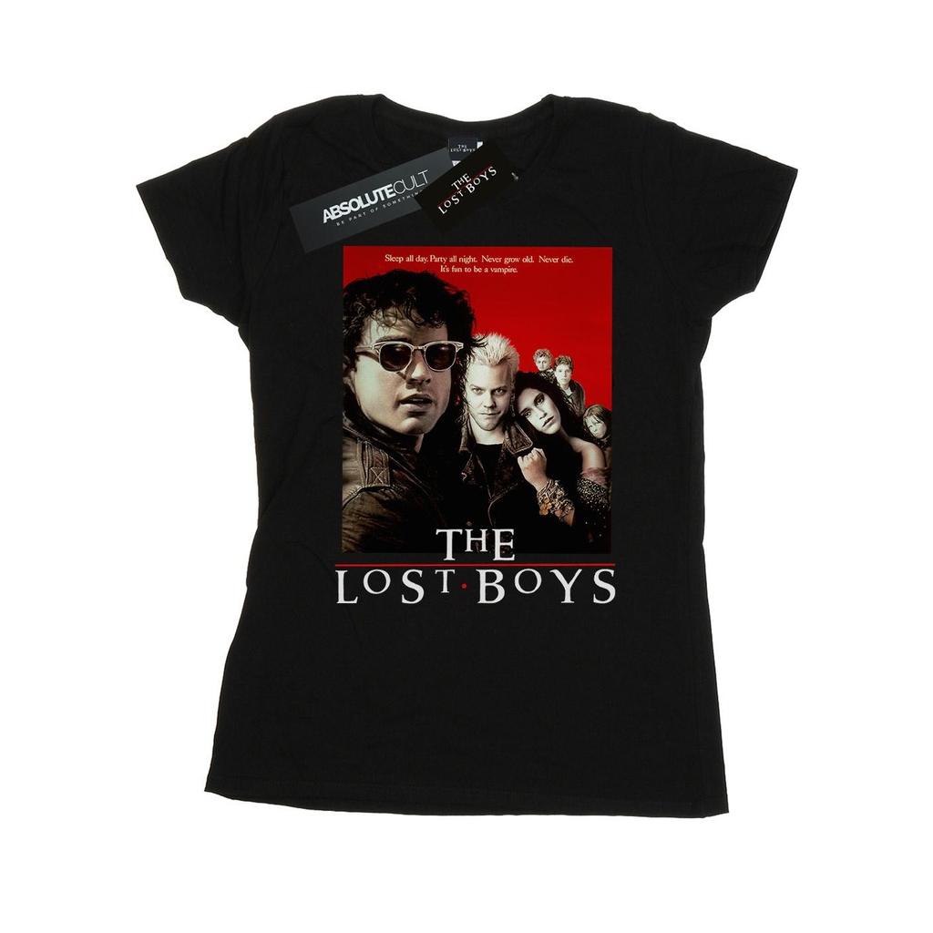 The Lost Boys Женская/женская красная хлопковая футболка с плакатом