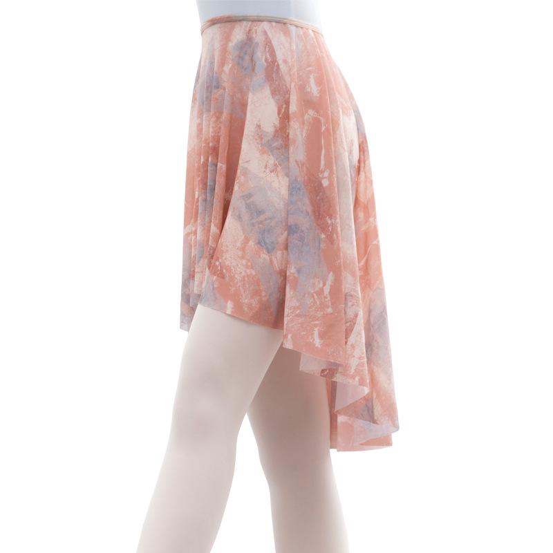 Эластичная талия Неравномерная сетчатая балетная танцевальная юбка для женщин