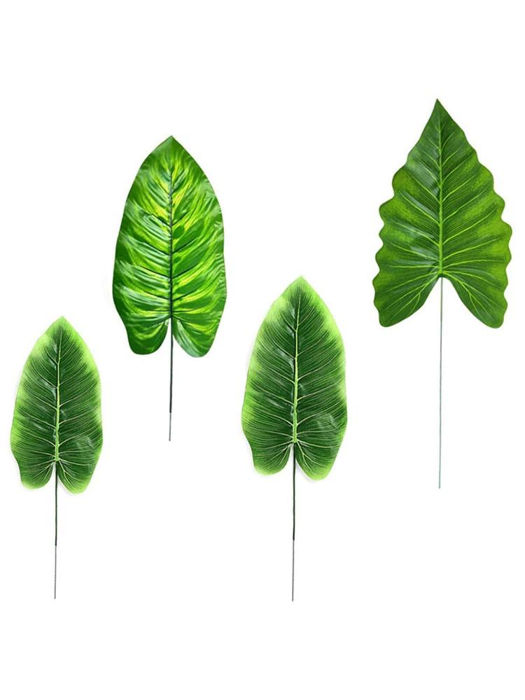 20 шт. искусственных растений, искусственные листья райской птицы, искусственные листья банана, тропический лист монстеры, искусственный лист пальмы, папоротник для акцента тропической зелени