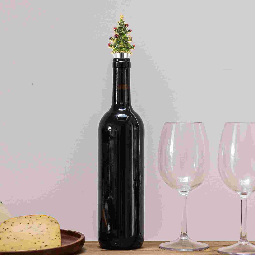 Enamel Christmas Series Bottle Stoppers Festival Plug Tool Bulk Decorative Holiday Zinc Alloy Father Glasses