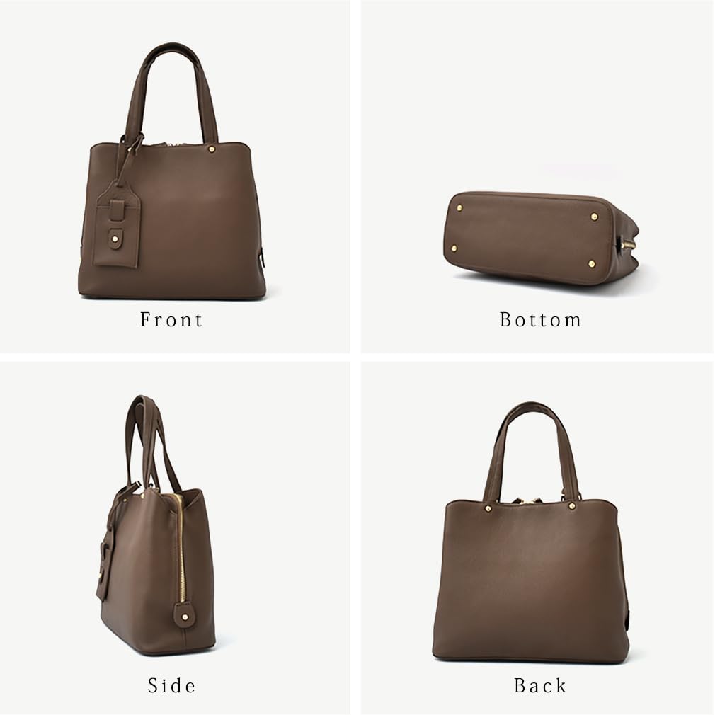 Сумка-тоут Vita Felice из натуральной коровьей кожи для женщин [VITAFELICE] 2-way vinb-l16045 (Серый Бежевый)