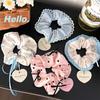 1Pc Girl Head Rope Bow Lace Hair Tie Large Intestine Hair Ring Women Scrunchies Korean Style Headwear Hair Rope
