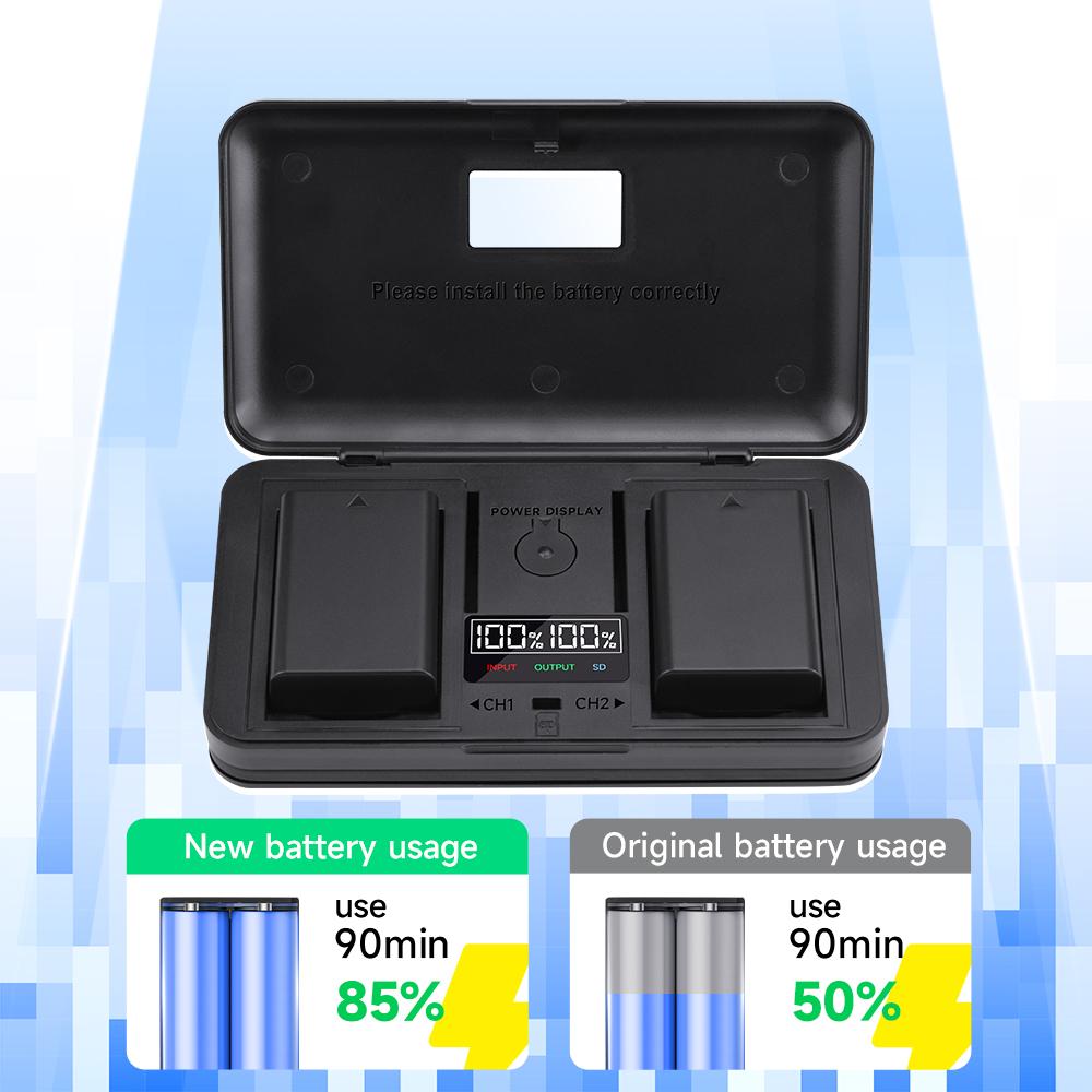 PALO EN-EL25 EN EL25 Аккумулятор с ящиком для хранения/интерфейсом SD-карты/ЖК-дисплеем Зарядное устройство 3 в 1 для Nikon Z30 Z50 ZFC Z 50 Z FC