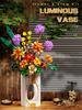 New Year Home Decor Artificial Flower Bouquet Building Blocks With Luminous Vase MOC Flowers Blocks DIY Kids Toys