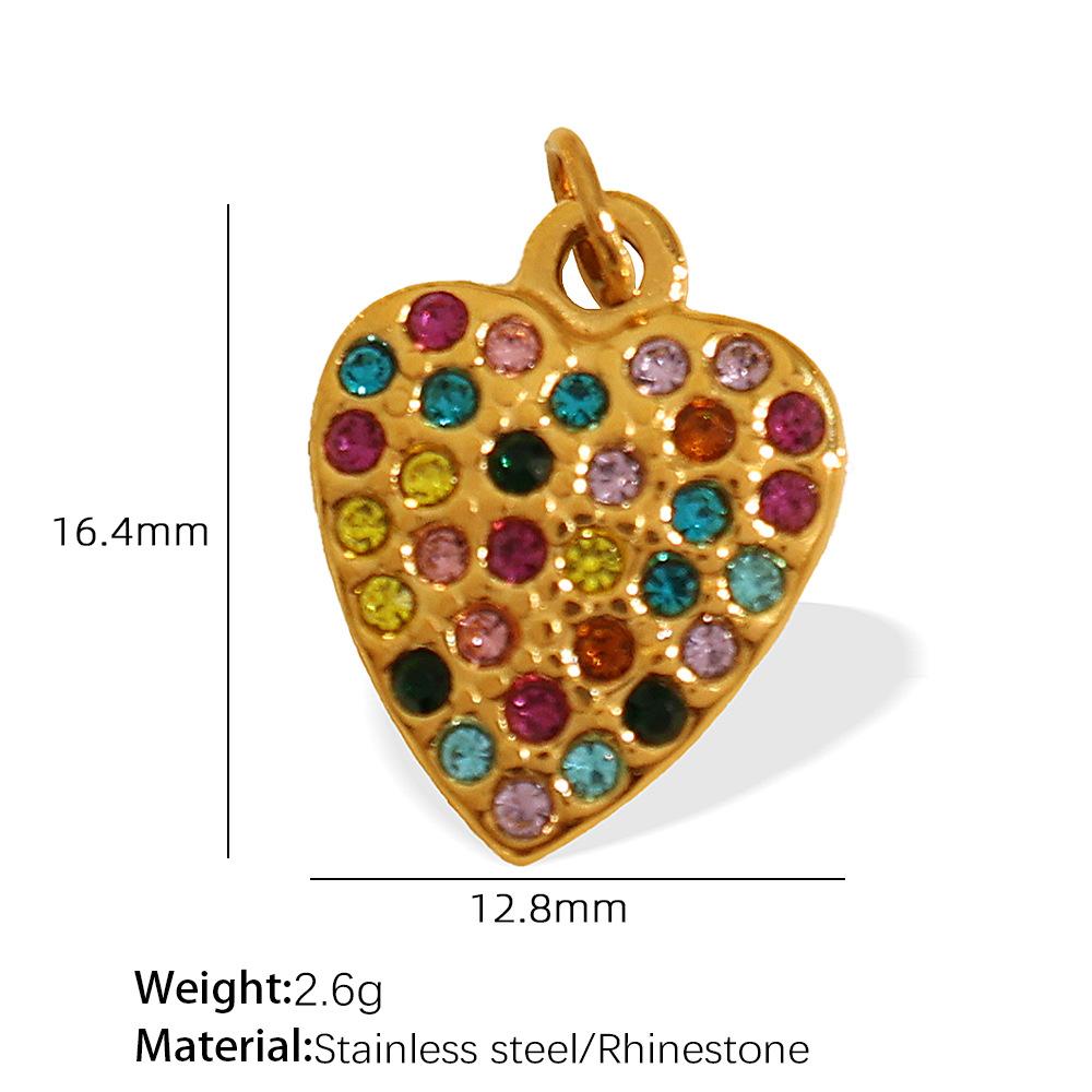 Exquisite Diy Diverse Diamond Pendant Accessories Stainless Steel Gold Plated Versatile Pendant Collection