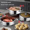 Macaiiroos 3-Layer 304 Stainless Steel Steamer Pot