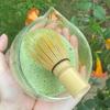 Yousheng Bamboo Matcha Whisk 100 Prongs Handmade Chasen Brush for Matcha Green Tea No Paint Polish Whisk Holder Kitchen Gadget Gift