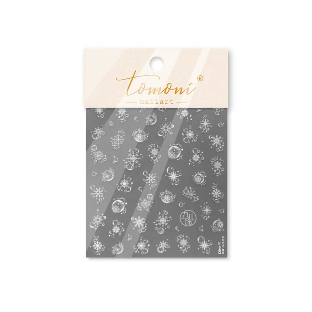 5D Рождественская наклейка для ногтей, ракушка, свет, рождественское украшение для ногтей, рождественская наклейка для ногтей, маникюрный салон