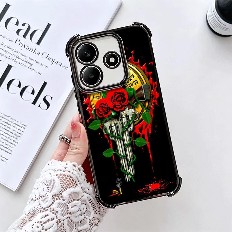Чехол для телефона с покрытием Band G-Guns N R-Roses для Xiaomi Redmi Note 14 15 Pro Plus 13 12 11 11S 11T 10 9S 9 5G, противоударный с подушкой безопасности