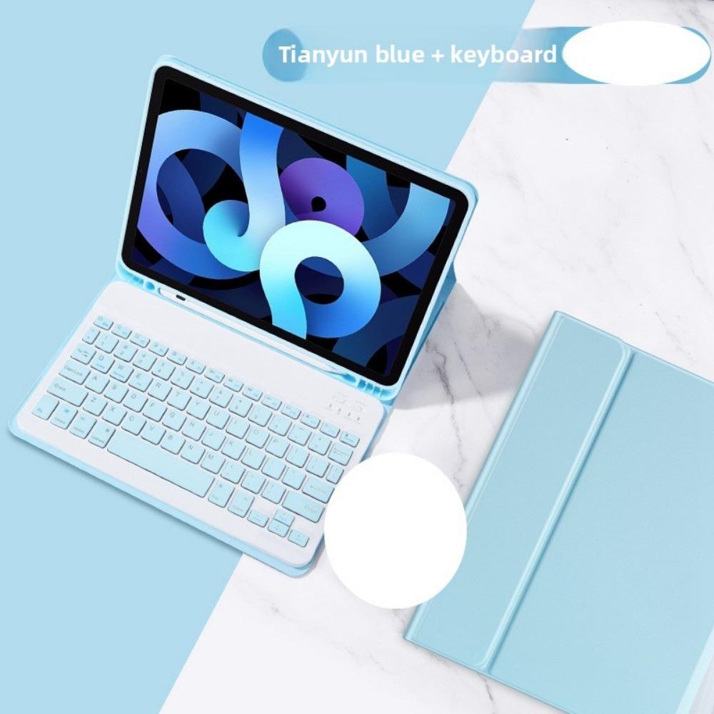 Чехол-клавиатура Bluetooth для iPad 10 2024 Pro 11 Air 6 Премиум кожаный чехол с беспроводной печатью