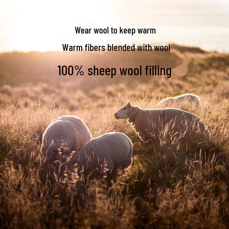 Мужские брюки с высокой талией из смеси хлопка и шерсти для магнитной терапии — утолщенные, отшлифованные, пригодные для машинной стирки, для тепла осенью/зимой.