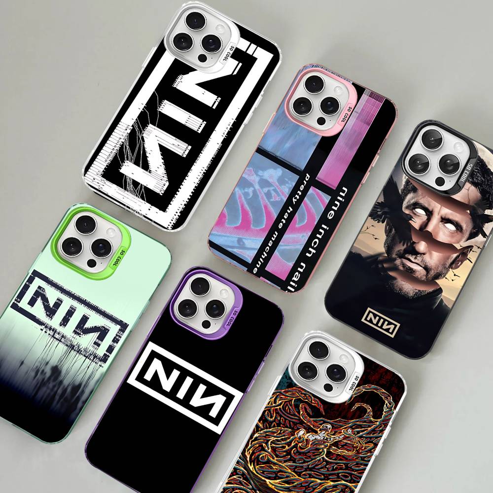 1pc Rock Band Nine I-Inch N-Nails Phone Case For IPhone 16 15 14 13 12 11 17 Pro MAX Plus Pro Matte Shockproof Cover