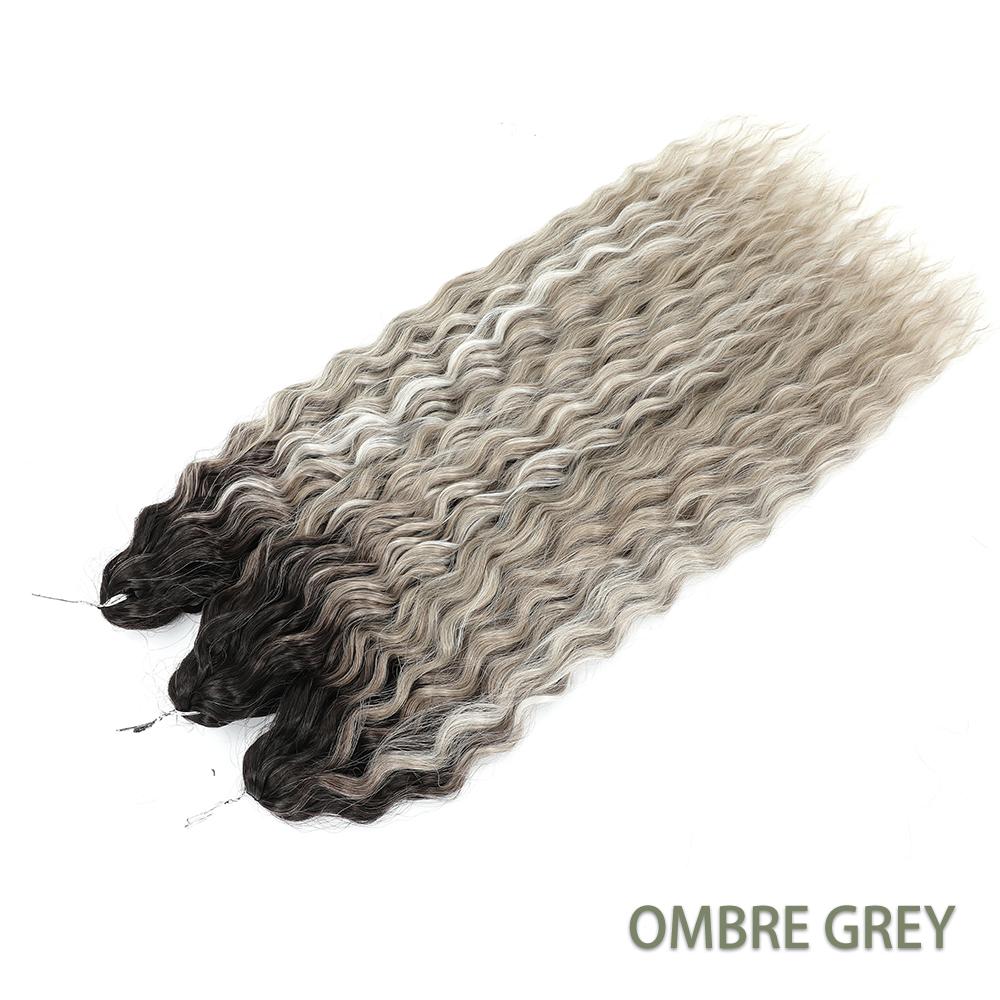 For Twist Crochet Synthetic High-Temp Machine Double Weft 22 Inches 300g 3Pcs/Lot#1B #4 BUG2 Water Wave Extensions Braid