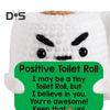 Вязаная крючком туалетная трубка с позитивной открыткой Мини-вязаная ручная работа рулон бумаги кукла игрушка для снятия стресса украшение для домашнего офиса рабочего стола орнамент