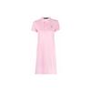 Polo Polo Pony Solid Logo Embroidered Short Sleeve A-Line Midi Dress Women Dresses Pink 211799490012P-012