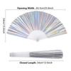 1PC Hand Rave Fan Large Music Festival Fan Gifts Folding Fan Colorful Foldable Fan 33cm