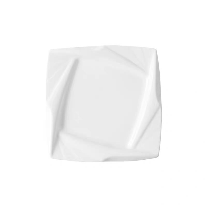 Креативная бытовая кухонная плита квадратная гостиничная ресторанная посуда чисто белая утолщенная изолированная тарелка десертная тарелка