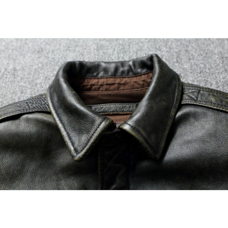 Китайский размер классические военные A2 ВВС кожаные летные куртки винтажные потертые старые коровьи кожаные куртки мужские мягкие коровьи пальто