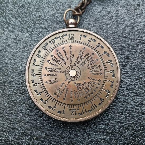 4 Pieces Brass 100 Years Calendar Keychain, Rotating Calendar Keychain, Best for Table Decor, Office Decor, Gift Keyrings