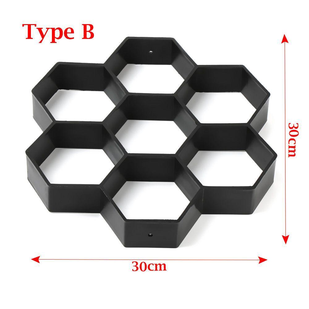 Plastic Stone Road Paving Variety Shapes Lawn Decoration DIY Garden Path Beton Brick Maker Concrete Molds Cement Mould