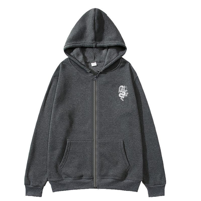 Толстовка с капюшоном Dragon Zip, модные большие толстовки с капюшоном для женщин, толстовки с длинным рукавом и карманами, толстовка с капюшоном Dragon Zip, женские толстовки