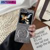 Чехол-книжка из кожи с леопардовым принтом и магнитом для Samsung Galaxy Z Flip 6 5 4 3 Zflip5 Flip4 ZFlip3 Для Magsafe Задняя крышка