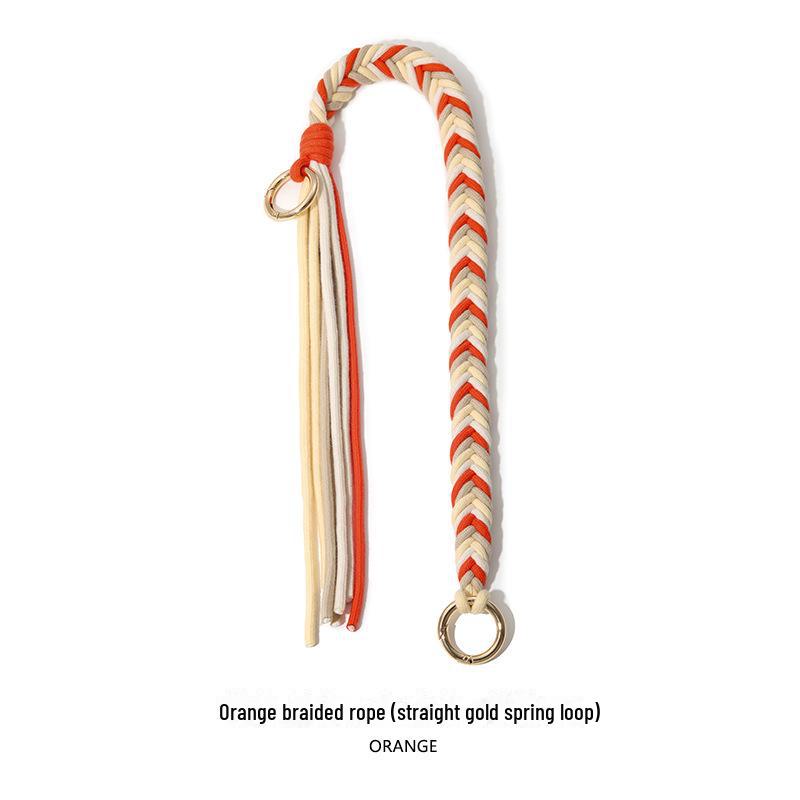 SP-109: Hand-Woven, Creative, Contrasting Color Shoulder Straps for Bags with Spring Rings