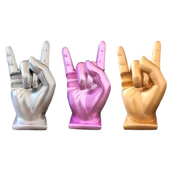 Подставка для украшений в виде жеста, многофункциональный держатель для ручек в виде барабанных палочек, полимерная скала, музыкальный аксессуар, декор с рок-н-ролльным настроением