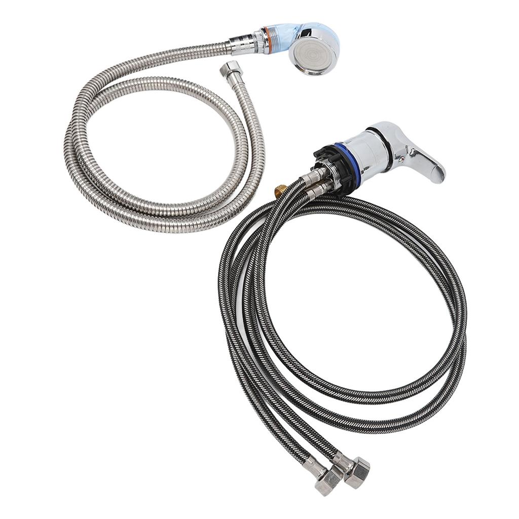 Shampoo Bed Bowl Sprayer Kit 39.4in Hand Twist Faucet 47.2in Hose Middle Sized Blue Sprayer Spa