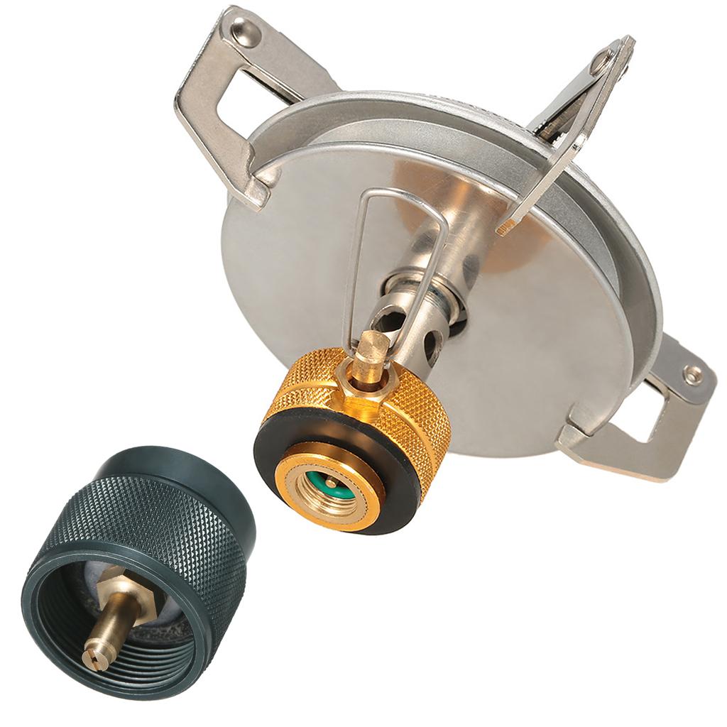 Lixada Ultralight Portable Outdoor Camping Gas Stove with Gas Tank Adapter Converter Hiking