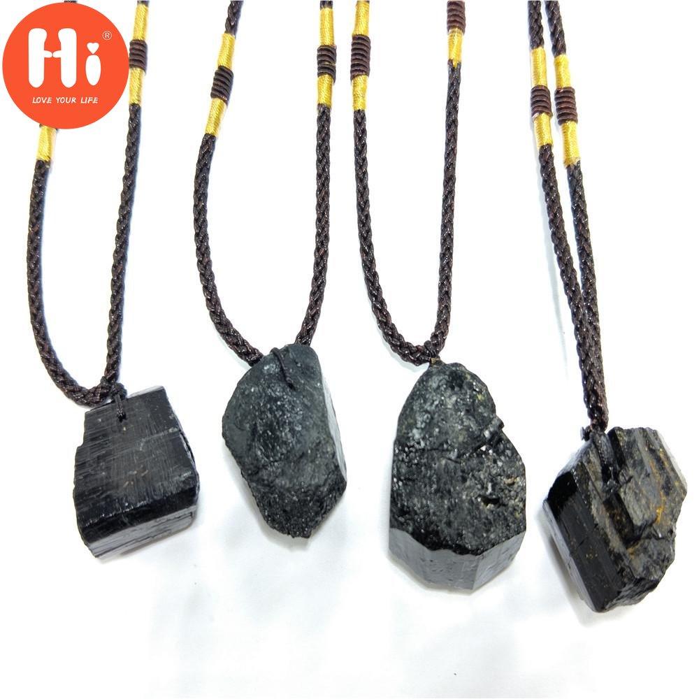 Привет, натуральный кристалл, черный турмалин, кулон, черный турмалин, оригинальный камень, образец руды, модные ювелирные изделия, аксессуары, подарок