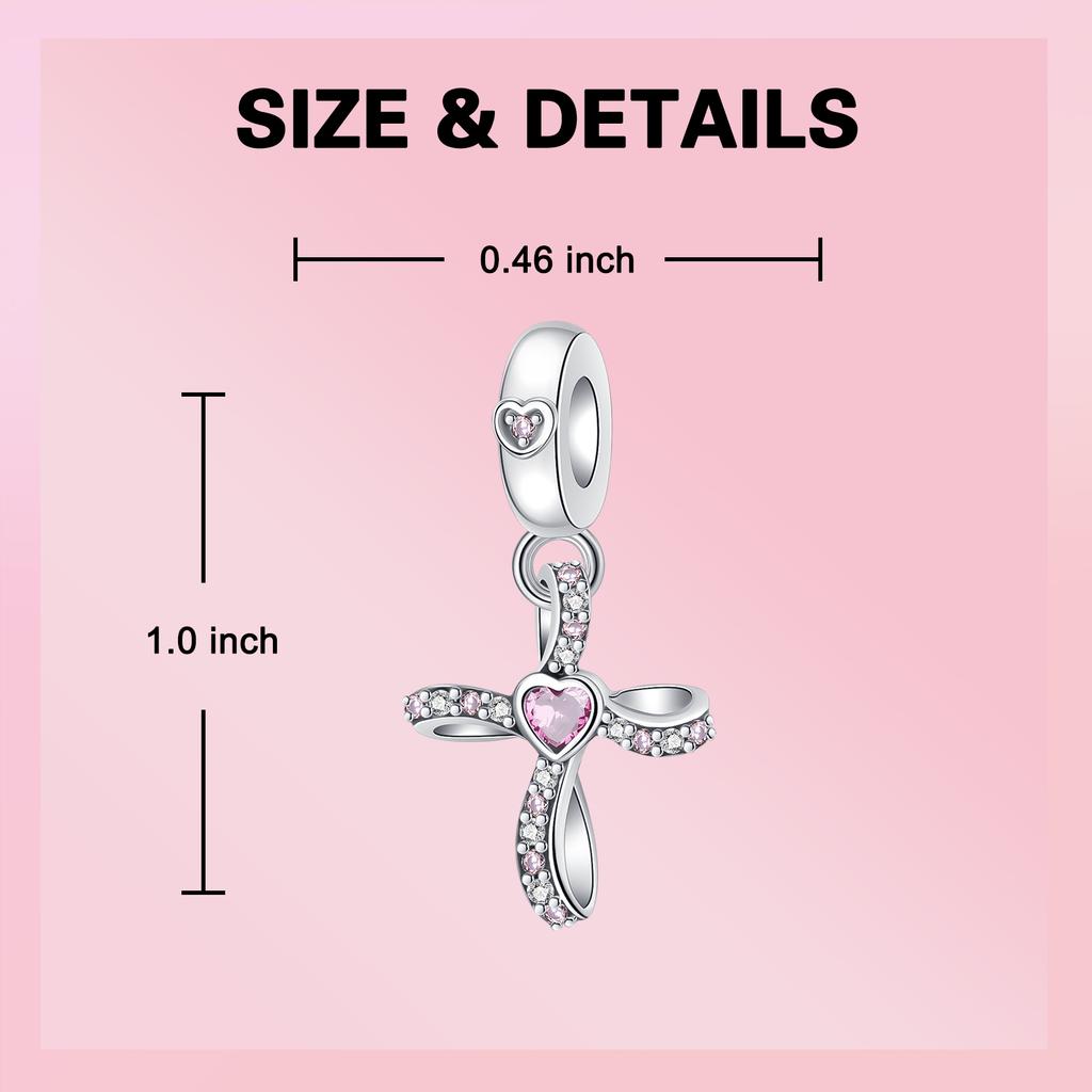 Новые крестики-шармы Подвеска-ангел Дева Мария Бусины Ожерелье Подходят для оригинальных медных браслетов Изысканные ювелирные изделия Подарок своими руками