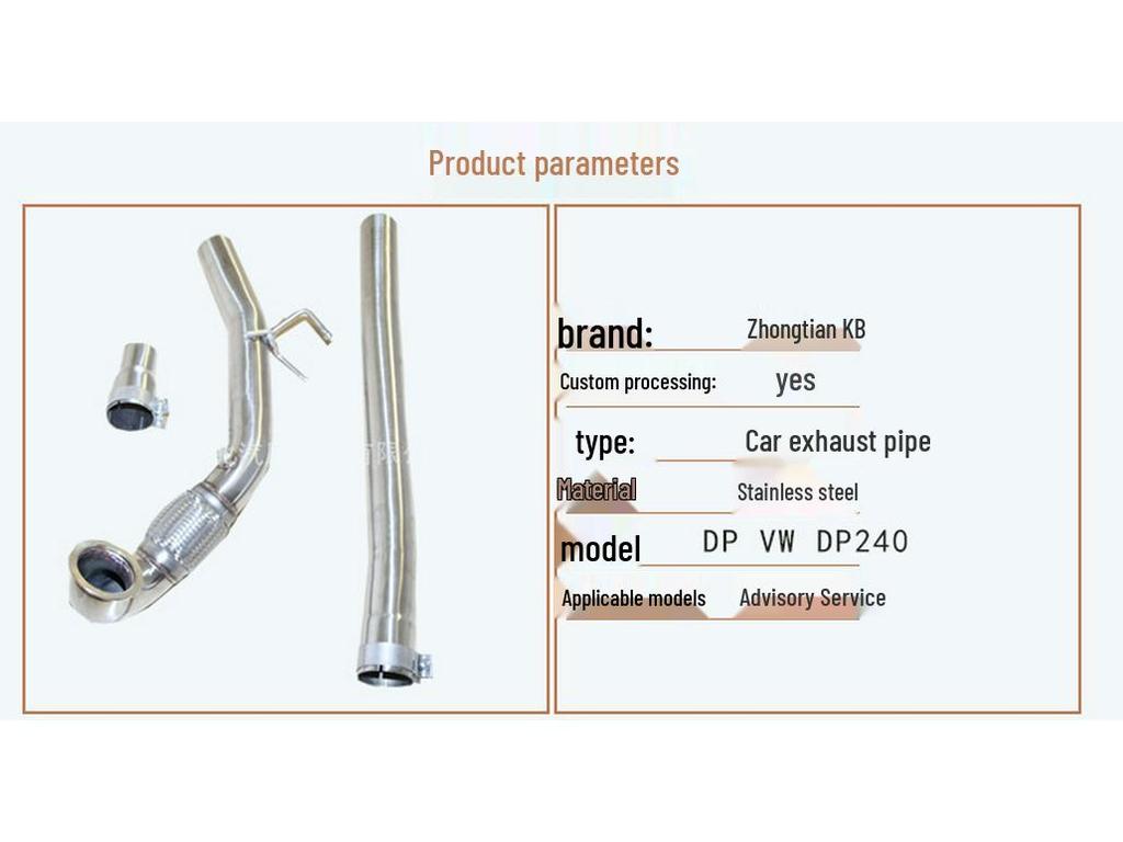 Turbo Downpipe for 1516 Car Exhaust with RMK72.0TV3 "SS Muffler" Compatibility