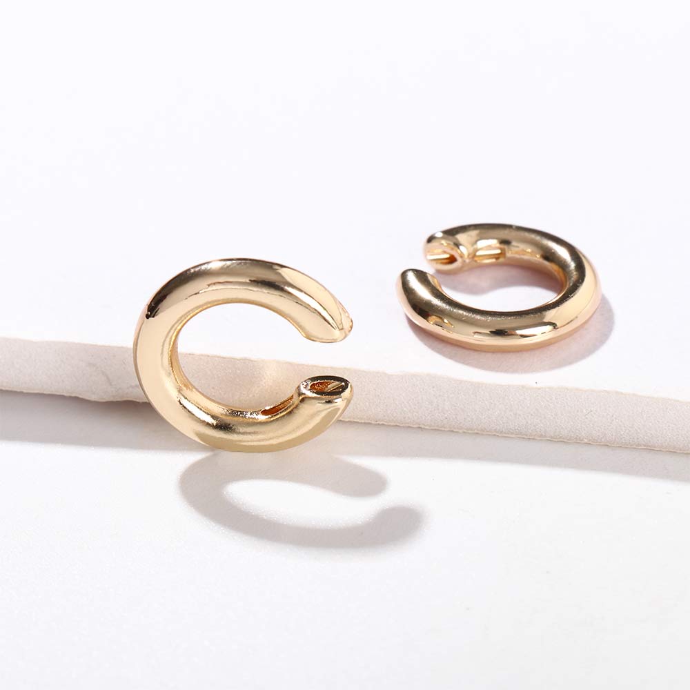 2 шт./компл. Цинковый цинковый сплав Женщины Мужчины Хрящ Большие круглые украшения Кафф для уха Модные аксессуары Клипсы
