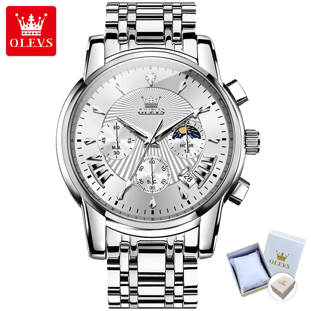 OLEVS Мужские часы Модные индивидуальные персонализированные водонепроницаемые ночные светящиеся кварцевые часы Мужские часы