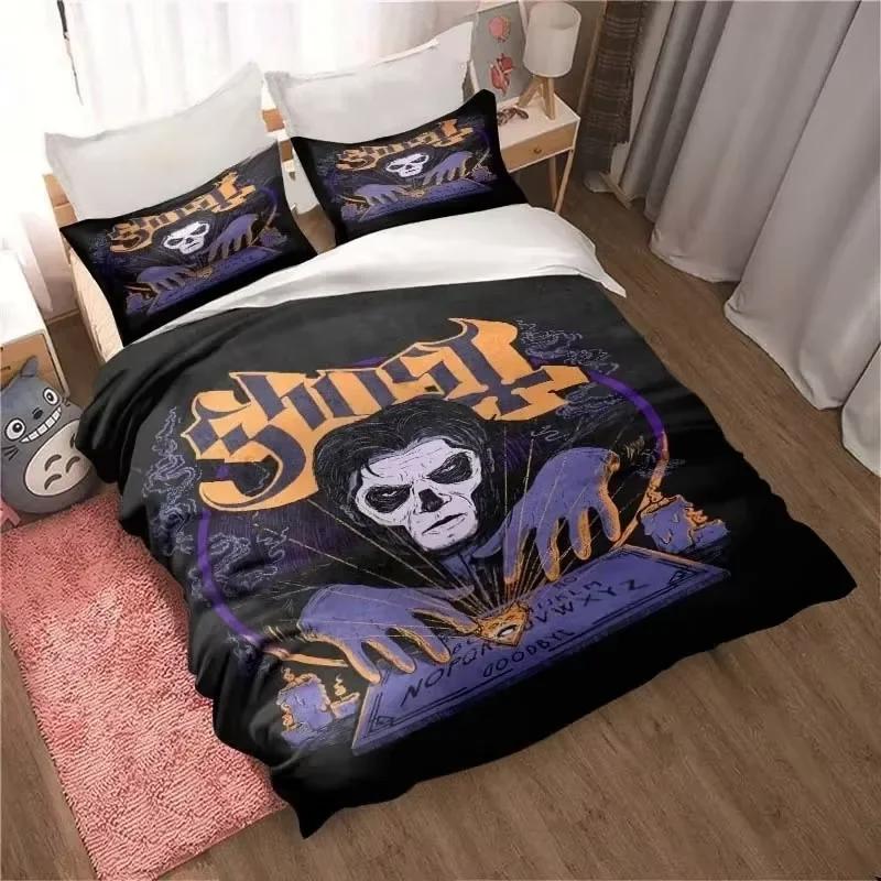 Comforter Rock Band Ghost Pattern Bedding Set For Bedroom Soft Modern S Comefortable Kids And