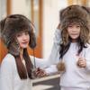 Уютная шапка с хвостом енота и ушами для детей и взрослых - теплые уши из искусственного меха лисы в стиле американского барсука с кошачьими ушками