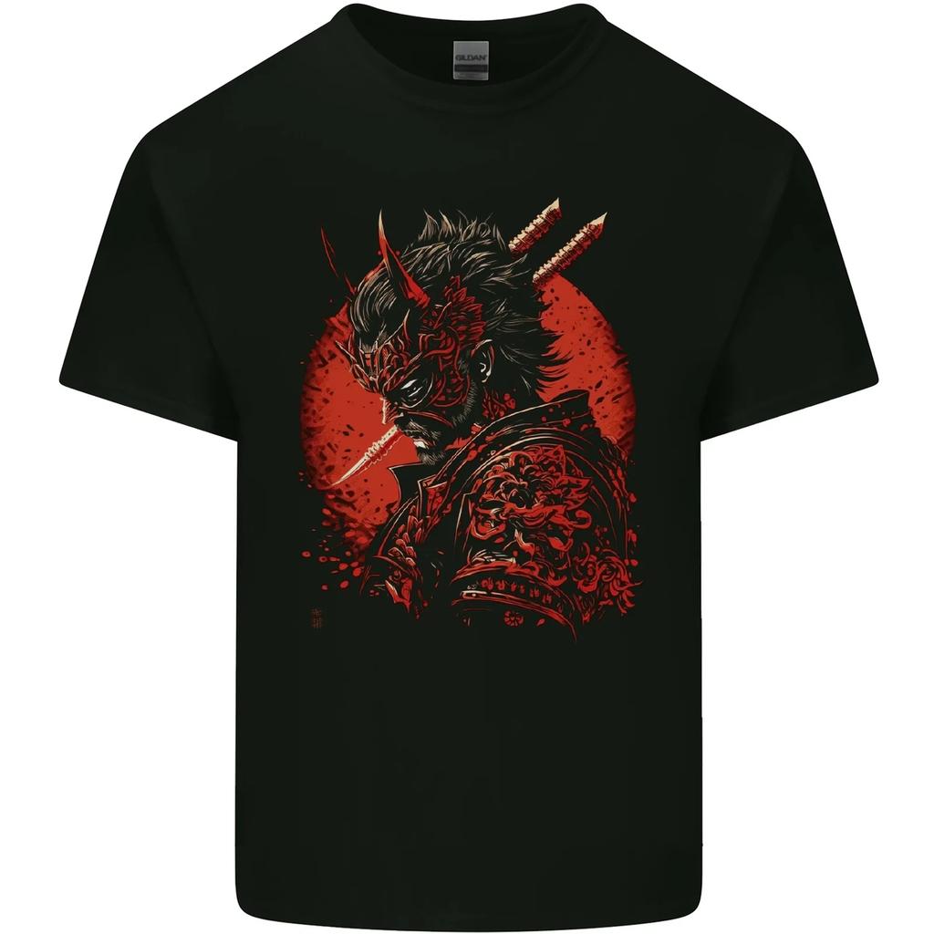 Bushido Samurai Devil Warrior Fantasy Kids T-Shirt Childrens