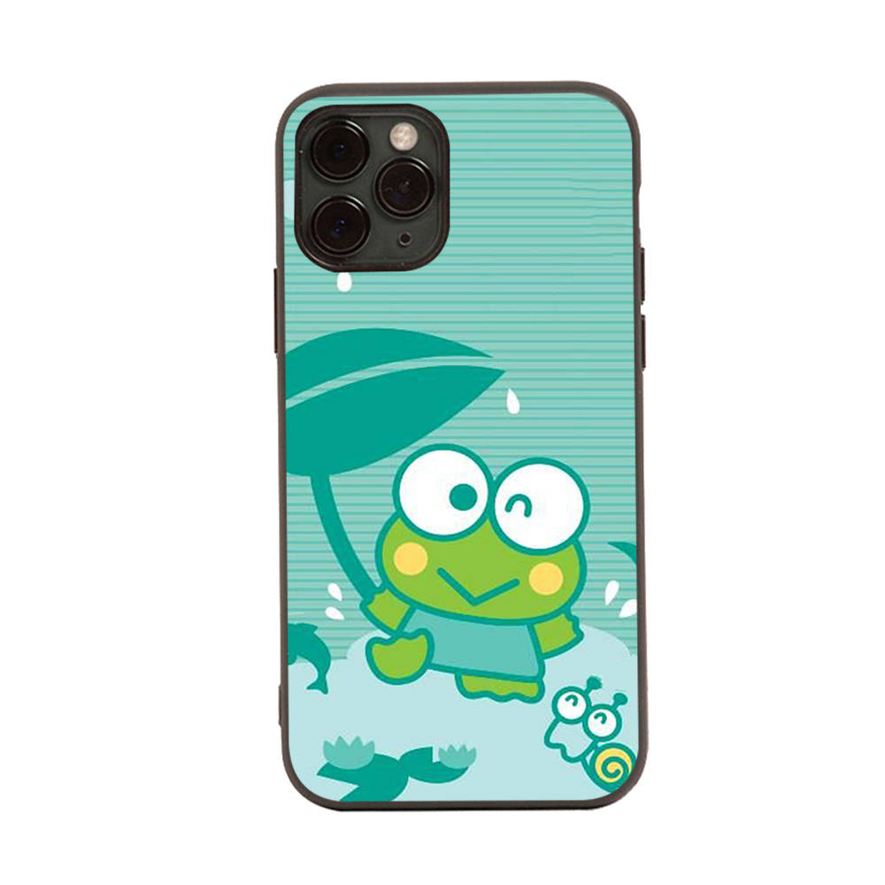 HK17 Keroppi Black Sofe Case for iPhone 16 15 Plus 14 13 Pro 8 SE XR XS Max P30 Nova 5T Y5P Y6 Y7 Y8P Y9 Realme C30 C33 C31 VIVO Y36 V27