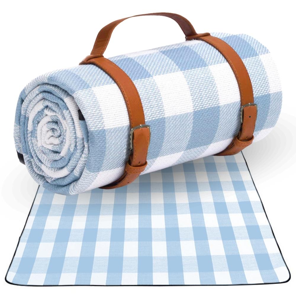Waterproof garden picnic blanket 200x200 cm - blue