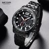Men's Quartz Watch Business Multifunctional Casual Luxury Waterproof Stainless Steel Calendar Sports Watches for Men