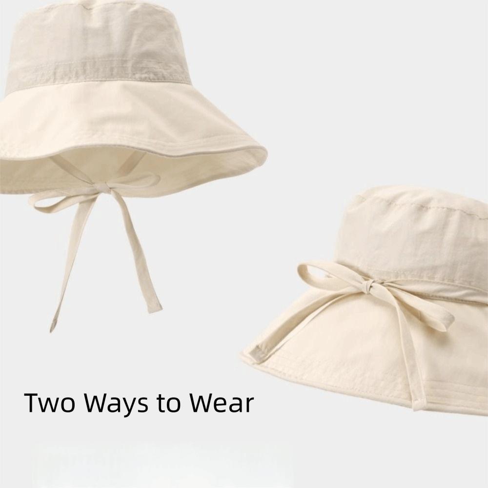 Wide Brim Sunscreen Bucket Hat UV Protected Sun Hat Fisherman Hat for Summer Outdoor Activities