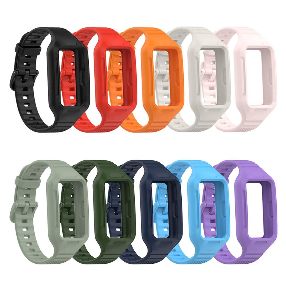 Силиконовый ремешок для Huawei Band 9 8 7 6, браслет для Honor Band 6/Honor Band 7, встроенный ремешок + чехол
