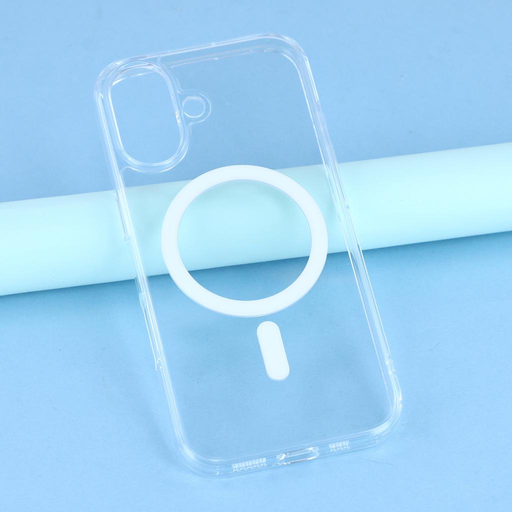 JAUCASE For iPhone 17 Case Compatible with MagSafe Crystal Clear TPU PC Phone Back Cover