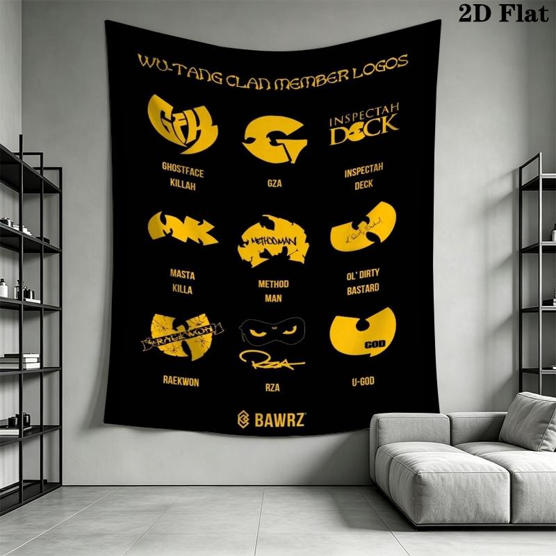 Tang Clan Wall Tapestry Aesthetic Wall Hanging Printed Fabric Blanket Decorative Tapestries for Bedroom Living Room Home Decor