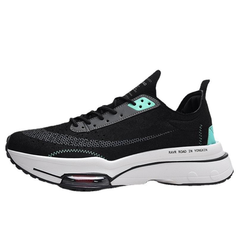 Четыре сезона Первый слой Бархатная Коровья кожа Низкие Кроссовки с Воздушной Подушкой Для Пары Спортивные Беговые Обувь Дышащие Большого Размера Повседневные Обувь