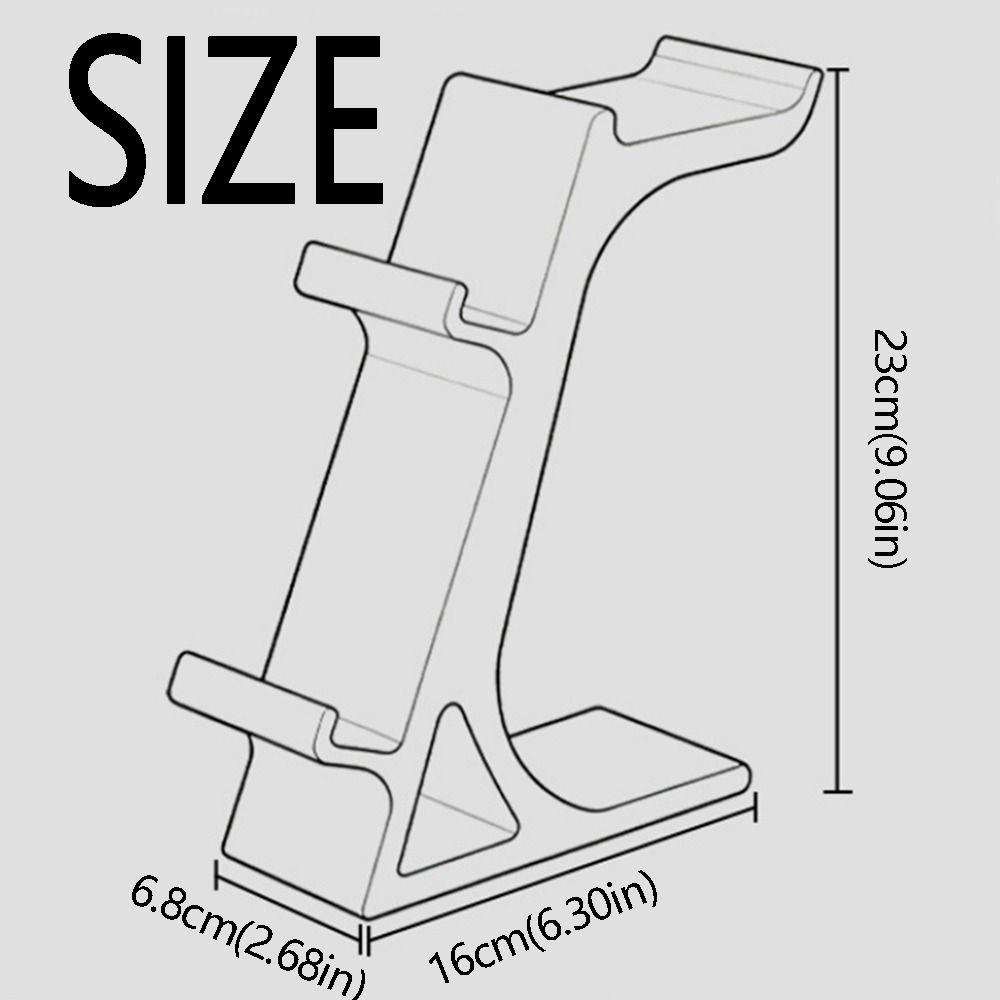 3D Printing Gamepad Display Stand Stable Space Saving Wireless Game Controller Holder with Headset Stand Hanger Storage Rack