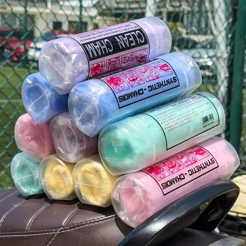 5 ЦВЕТОВ Ткань для ухода за автомобилем Автомобильное полотенце Премиум Быстросохнущее Супервпитывающее Не царапающее Многоразовое Мягкое полотенце из оленьей кожи 42x32x0.2СМ